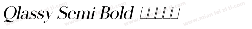 Qlassy Semi Bold字体转换